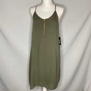 zip front woven dress